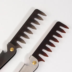 Pettine Pieghevole in Acciaio Inossidabile per Barba e Capelli, Antistatico, per Uomo - Product Image 3