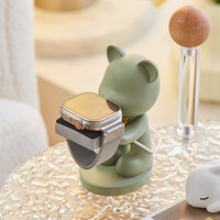 Belle Watcha ours porte-montre bureau poste de travail bureau chambre ornement décoratif cadeau cadeau d'anniversaire
