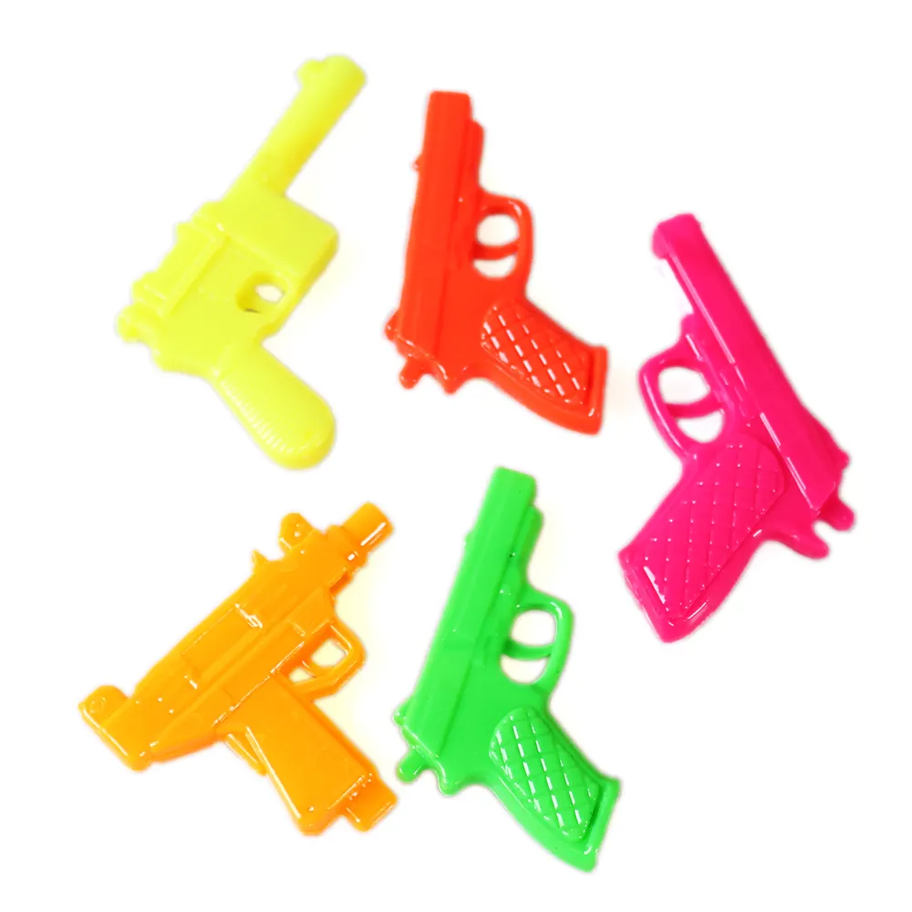Großhandel Werbung anpassen Logo billige Mini-Kunststoff-Spielzeug pistolen für Kinder