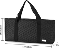 Carreaux de Mahjong noirs de 20.5 pouces et sac de rangement d'accessoires Sac de transport Western Mah Jongg de grande capacité