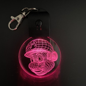 Móc Khóa Có Thể Sạc Lại Đèn Led Ba Chiều 3d Móc Khóa Led Cô Gái Nhảy Múa Khắc Laser 3d Tùy Chỉnh 7 Màu - Product Image 4