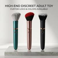 U.S. Bestseller Langlebiger Tragbarer Vibrator in Form eines Make-up-Pinsels mit Heiz- und Vibrationsfunktion Paar-Sexspielzeug