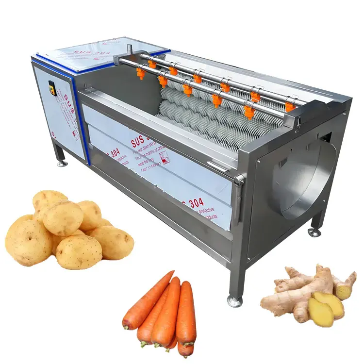 Yam hành tây cà rốt gừng khoai tây vỏ và rửa sạch máy cho thực phẩm cửa hàng ngành công nghiệp giá cả cạnh tranh trên sắn Peel