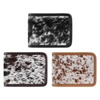 Dompet Kulit Asli Kustom dengan Sentuhan Bulu Sapi, Logo Kustom, Label Pribadi, Pemasok Pabrik OEM/ODM, Barang Kulit Mewah Ukuran Kecil
