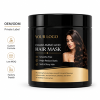 Crème capillaire professionnelle de luxe biologique naturelle au caviar et aux acides aminés pour la réparation et le lissage des cheveux