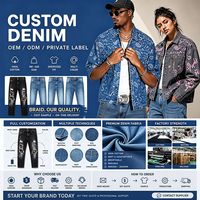 Jeans amples Y2K personnalisés pour hommes, coupe vintage décontractée, streetwear, fabricant de denim