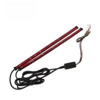 Nouvelle Bande Lumineuse LED Rouge 12V pour Moto, Flexible, DRL, Phares Stroboscopiques 20W 3000 Lumens, Étanche IP68, Adaptation Universelle