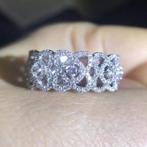 Anello Q734 in Oro Bianco con Diamante Taglio Brillante Rotondo Colore D Naturale Classico Gioiello da Donna per Fidanzamento - Product Image 2