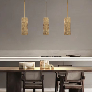 Suspension carrée <span class=keywords><strong>Vouvray</strong></span> | Suspension dorée texturée de luxe pour salle à manger, îlot de cuisine ou intérieurs commerciaux - Product Image 2