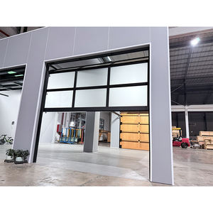 Porte de garage isolée en verre dépoli avec ouvre-porte automatique Portes basculantes sectionnelles de design moderne pour maisons - Product Image 3