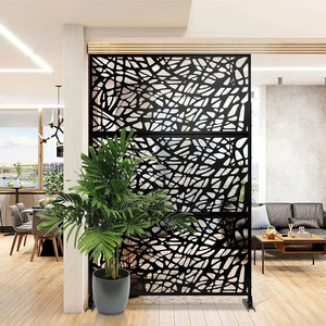 Nhôm hàng rào kim loại nghệ thuật cắt laser màn hình trong nhà trang trí tường thép không gỉ cố định kim loại chia - Product Image 4