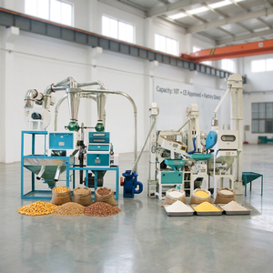 Moulin à <span class=keywords><strong>farine</strong></span> entièrement automatique en acier inoxydable (moulin à maïs) pour usage domestique, produit des farines de blé, de maïs et de riz - Product Image 1