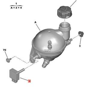 Capteur de niveau d'eau de refroidissement automobile OE 1306J0 9609955680 1306F0 pour Citroën C3 C4 DS5 XSARA <span class=keywords><strong>Peugeot</strong></span> 3008 306 405 5008 607 - Product Image 2
