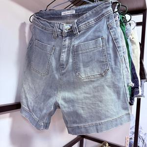 กางเกงขาสั้นผ้ายีนส์เอวต่ำสำหรับผู้หญิงกางเกงขาสั้นผ้าเดนิมสไตล์วินเทจ - Product Image 6