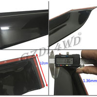 Black Weathershield Sun Visor Deflector de viento Piezas exteriores del cuerpo para Patrol Y60 Y61 GQ GU Series Car Windows