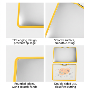 Double Sided Cutting <b>Board</b> 304 Stainless Steel PP Surface TPR Edging Juice Groove Kitchen Chopping <b>Board</b> - Product Image 3