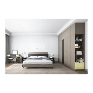 Reasonable Price Buy Premium Furniture Custom Mdf Double Bed Modern Bedroom Bed