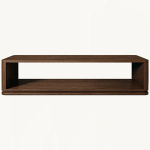 Meuble de rangement en bois massif artisanal haut de gamme, table basse moderne de luxe pour salon - Product Image 5