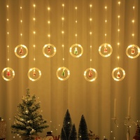 Nouvelles guirlandes lumineuses de Noël LED, décorations de Noël avec Père Noël et sapin de Noël