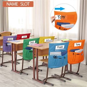 Chair Pockets 1 Pack 18inch Chairback Buddy Pocket Classroom Organizer With Name Slot and 6 Pockets - Product Image 5