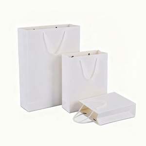 ถุงกระดาษช้อปปิ้งสีขาวคุณภาพสูงสำหรับขายส่ง พร้อมหูหิ้ว - Product Image 2