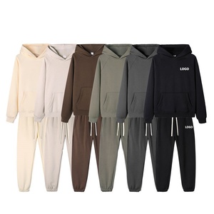 <span class=keywords><strong>Tuta</strong></span> Sportiva OEM all'Ingrosso <span class=keywords><strong>Senza</strong></span> Cordoncini, Felpa Pesante in Pile e Pantaloni Jogger, Set 2 Pezzi con Logo Personalizzato - Product Image 1