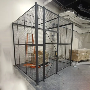 ドライバーサーバーケージ ワークショップ倉庫 金属鋼板 セキュリティパーティション ワイヤーメッシュロッカー - Product Image 3