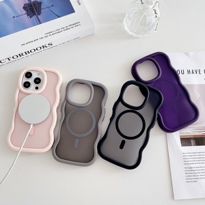 <span class=keywords><strong>Coque</strong></span> de téléphone en acrylique mat anti-traces de doigts, étui magnétique ondulé pour <span class=keywords><strong>iPhone</strong></span> 17 16 15 14 <span class=keywords><strong>13</strong></span> 12 Pro - Product Image 3