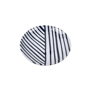 Bestwares Fabricants d'assiettes en mélamine Belles assiettes en mélamine à rayures noires <span class=keywords><strong>et</strong></span> blanches Assiette à dîner de 6/8 pouces - Product Image 5