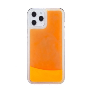 Néon lumineux Sable Coques Pour iPhone 12 11Pro MAX XR XS Max X Lueur Dans <span class=keywords><strong>Le</strong></span> Foncé Liquide Scintillant couverture de téléphone - Product Image 5