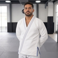 Kimono de Jiu-Jitsu Brésilien en Coton Lourd 450 GSM à Tissage Gaufré, Personnalisé OEM ODM, Vente en Gros pour Hommes Adultes Entraînement