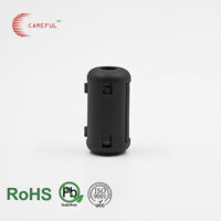 Split Ferrite Clamp Core EMI Filter Power Line Choke for Small Device Cable Noise Suppression 7.2mm Inner Diameter 70C