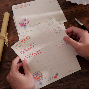 Ensemble d'enveloppes et de papier à lettres épais style vintage 'Linguage des fleurs', pour courrier postal de qualité supérieure, cadeau pour <span class=keywords><strong>la</strong></span> Saint-Valentin et anniversaire - Product Image 5