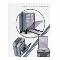 Ensemble de valises à roulettes ABS+PC avec compartiment de rangement, bagage cabine 20 pouces (pour le week-end)