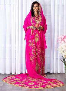 Rana Export Heavy Work Hecho a mano con cuentas Multi colores Somali Dirac Fabric para mujeres Vestidos de fiesta de boda (tamaño personalizado) - Product Image 6