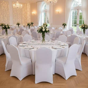 Fundas de Licra Blancas para Sillas de Banquete, Decoración para Bodas y Eventos en Hoteles - Product Image 1