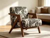 Chaise de loisirs moderne en bois massif faite à la main, pour appartement, école, salon, chambre, hôtel - Design ergonomique durable et respectueux de l'environnement