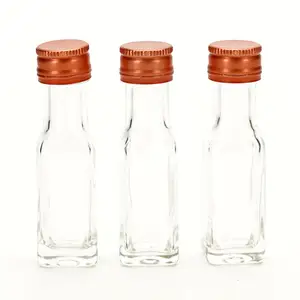 VISTA Free Sample Glass Bottles Mini Oil Spirit Beverage Travel 12ml 20ml 40ml Glass Bottles With Cap