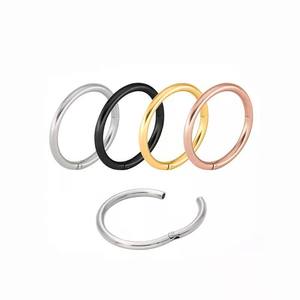 Anillos de Labio de Acero Médico de 1.2 mm de Grosor, Anillos de Nariz con Hebilla Sin Costuras, Joyería de Piercing Redonda de Acero Inoxidable Unisex - Product Image 3