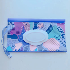 Lingettes pour bébé en EVA imprimées personnalisées Lingettes humides réutilisables pour les voyages Distributeur de poche floral Portable Conteneur de lingettes rechargeable - Product Image 2