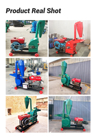 Broyeur à marteaux durable à moteur diesel pour le broyage du maïs et des céréales, équipement efficace de traitement des aliments pour animaux