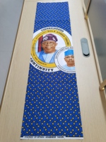Livraison Rapide Faible MOQ Tissu Batik Wax 100% Polyester Imprimé Double Face 110 g/m² pour les Élections Présidentielles au Ghana