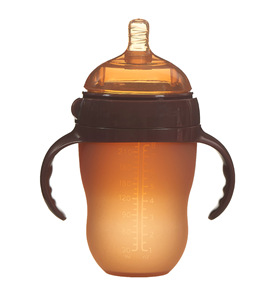 Bouteille de lait en silicone de qualité alimentaire sans poignée, bec souple anti-colique, sans BPA, pour nourrissons, 240 ml, 8 oz, logo personnalisé - Product Image 2