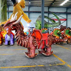 Amusement Park Equipment Electric Coin-Operated <b>Indoor</b> Metal Dinosaur Rides for Kids Public Shopping Mall Western Flying Dragon - Product Image 1