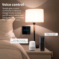 Interrupteur mural WiFi EU Smart Home Life pour Tuya App-Control Alexa Google Home Glass 10A Compatible RF433 Slimme Touch Panel