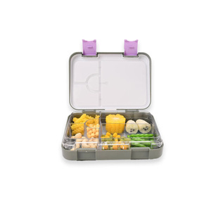 Boîte à lunch pour enfants 1-3L, 6 compartiments, en plastique de qualité alimentaire, étanche, avec bac à glace, pour le stockage des repas scolaires - Product Image 1