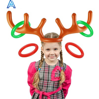 PVC gonflable renne cerf corne anneau lancer jeu jouet pour air souffler anneau lancer jeu jouet personnalisable