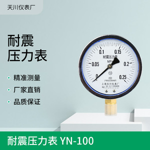 YN-100 Shock Resistant Pressure <b>Gauge</b> 100mm 1.6MPa Analog Shanghai Made - Product Image 5