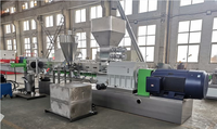 Extrudeuse à double vis PE PP ABS PS caco3 remplisseur de mélange maître en plastique renforcé de fibres de verre compoundage machine de granulation