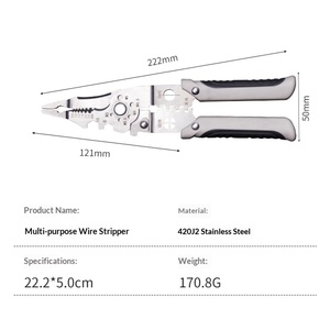CE certification 21-in-one <b>wire</b> <b>stripper</b> electrician special stainless steel <b>wire</b> stripping <b>tool</b> multi-function <b>wire</b> <b>stripper</b> - Product Image 6